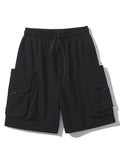 Casual Multi-Pocket Drawstring Cargo Shorts