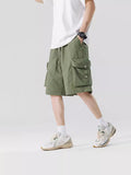 Outdoor Solid Color Waterproof Cargo Shorts