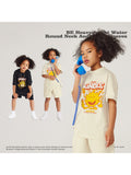 Retro Washed Cartoon Print Kids T-Shirt