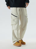 Multi-Picket Solid Color Drawstring Cargo Pants