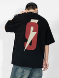 Lightning Letter Printed T-Shirt