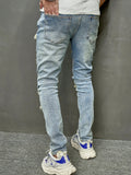 Casual Grinded Stretch Skinny Jeans