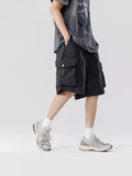 Outdoor Solid Color Waterproof Cargo Shorts