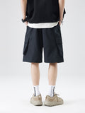 Outdoor Solid Color Pocket Quick-Drying Cargo Shorts