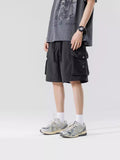 Outdoor Solid Color Waterproof Cargo Shorts