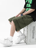 Casual Multi-Pocket Drawstring Cargo Shorts