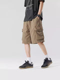 Outdoor Solid Color Waterproof Cargo Shorts