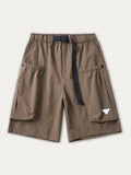 Outdoor Solid Color Pocket Drawstring Cargo Shorts