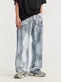 Loose-Fitting Gradient Swoosh Jeans