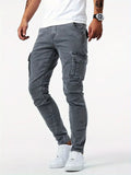 Cargo Denim Multi-Pocket Jeans