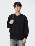 Men'S Threaded Loose Hoodie