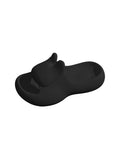 Women Soft Thickened-Sole Household Non-Slip Solid Color Rabbit Women Slippers