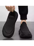 Elastic Mesh Thick-Soled Slip-On Casual Shoes