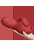 Women Soft Thickened-Sole Household Non-Slip Solid Color Rabbit Women Slippers