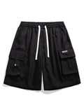 Casual Multi-Pocket Drawstring Cargo Shorts