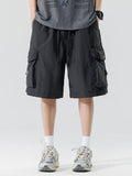 Outdoor Solid Color Waterproof Cargo Shorts