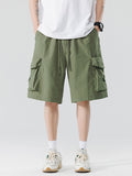 Outdoor Solid Color Waterproof Cargo Shorts